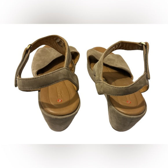 Unstructured By Clarks Grey Nubuck Gris Wedge Sandal Shoes - Picture 4 of 10